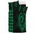 Hawaiian Kakau Fish Hook Polynesian Bedding Set - Green - Polynesian Pride