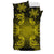 Hawaiian Turtles Tribal Mask Polynesian Bedding Set Yellow - Polynesian Pride