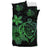 Hawaiian Map Turtle Hibiscus Plumeria Polynesian Bedding Set - Green - Polynesian Pride