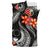 Micronesian Bedding Set - Pohnpei Duvet Cover Set - Black Plumeria - Polynesian Pride