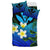 Kanaka Maoli (Hawaiian) Bedding Set, Polynesian Plumeria Banana Leaves Blue - Polynesian Pride