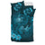 Hawaii Yin Yang Turtle Shark Hibiscus Plumeria Bedding Set - Turquoise - Polynesian Pride