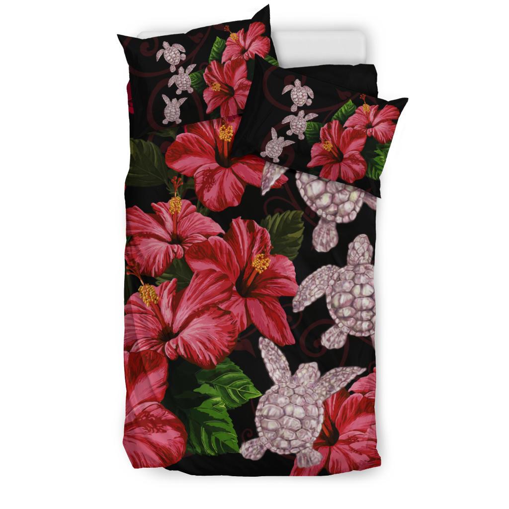 Hawaii Red Hibiscus Turtle Bedding Set - AH - Ray Style - Polynesian Pride