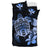 Hawaiian Kanaka Hibiscus Plumeria Mix Polynesian Turtle Bedding Set Blue AH - Polynesian Pride