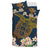 Hawaii Turtle Plumeria Polynesian Kanaka Map - Blue Style - Bedding Set AH - Polynesian Pride