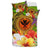 Hawaii Polynesian Bedding Set - Kanaka Maoli Manta Ray Tropical Flowers (Reggae) - Polynesian Pride