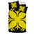 Hawaiian Bedding Set Royal Pattern - Black And Yellow - A2 Style - Polynesian Pride