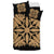 Hawaiian Bedding Set Royal Pattern - Black And Gold - A3 Style - Polynesian Pride