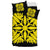 Hawaiian Bedding Set Royal Pattern - Black And Yellow - A3 Style - Polynesian Pride