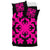 Hawaiian Bedding Set Royal Pattern - Black And Pink - C2 Style - Polynesian Pride