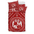 Tonga Bedding Set - Tonga Seal With Polynesian Tattoo Style (Red) - Polynesian Pride