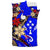 Kosrae Polynesian Bedding Set - Tribal Flower With Special Turtles Blue Color - Polynesian Pride