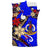 Vanuatu Bedding Set - Tribal Flower With Special Turtles Blue Color - Polynesian Pride