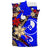 Yap Bedding Set - Tribal Flower With Special Turtles Blue Color - Polynesian Pride