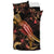 Kosrae Polynesian Bedding Set - Turtle With Blooming Hibiscus Gold - Polynesian Pride