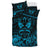 Maori Aotearoa Rugby Haka Bedding Set New Zealand Silver Fern - Turquoise - Polynesian Pride