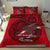 American Samoa Duvet Cover Set - American Samoa Seal & Flag Red - Polynesian Pride