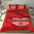 Marquesas Islands Duvet Cover Set - Tiki Face Pattern Red - Polynesian Pride