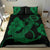 Hawaiian Anchor Poly Tribal Hibiscus Polynesian Bedding Set Green - Polynesian Pride