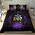 Solomon Island Duvet Cover Set - Solomon Island Coat Of Arms & Purple Hibiscus - Polynesian Pride