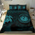 Hawaiian Flag Turtle Polynesian Bedding Set Blue - Polynesian Pride