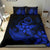 Hawaiian Anchor Plumeria Hamerhead Shark Polynesian Bedding Set - Blue - Polynesian Pride