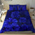 Hawaiian Map Turtle Hibiscus Vintage Polynesian Bedding Set Blue - Polynesian Pride