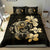 Hawaiian Hibiscus Plumeria Mix Turtle Polynesian Bedding Set Gold - Polynesian Pride