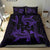 Hawaiian Map Hamerhead Shark Yin Yang Polynesian Bedding Set - Purple - Polynesian Pride