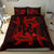 Hawaiian Map Hamerhead Shark Yin Yang Polynesian Bedding Set - Red - Polynesian Pride