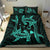 Hawaiian Map Hamerhead Shark Yin Yang Polynesian Bedding Set - Tourquoise - Polynesian Pride