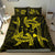 Hawaiian Map Hamerhead Shark Yin Yang Polynesian Bedding Set - Yellow - Polynesian Pride