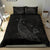 Hawaiian Map Whale Polynesian Bedding Set - Gray - Polynesian Pride