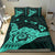 Hawaiian Shaka Aloha Map Polynesian Bedding Set Turquoise - Polynesian Pride