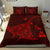 Hawaiian Map Kanaka Manta Ray Polynesian Bedding Set Red - Polynesian Pride