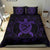 Hawaiian Map Turtle Wave Polynesian Bedding Set Purple - Polynesian Pride