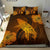 Hawaiian Map Whale Swim Hibiscus Polynesian Bedding Set - Orange - Polynesian Pride