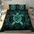 Hawaiian Map Turtle Wave Polynesian Bedding Set Turquoise - Polynesian Pride