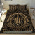 Hawaiian Kakau Honu Arc Gold Polynesian Bedding Set - Polynesian Pride