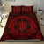 Hawaiian Kakau Honu Arc Red Polynesian Bedding Set - Polynesian Pride