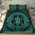 Hawaiian Kakau Honu Arc Turquoise Polynesian Bedding Set - Polynesian Pride