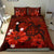 Hawaiian Map Big Turtle Hibiscus Plumeria Tribal Polynesian Bedding Set - Red - Polynesian Pride