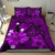 Hawaiian Map Big Turtle Hibiscus Plumeria Tribal Polynesian Bedding Set - Purple - Polynesian Pride