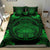 Hawaiian Map Madame Pele Kanaka Polynesian Bedding Set Green - Polynesian Pride