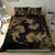 Hawaiian Hammerhead Shark Hibiscus Gold Polynesian Bedding Set - Polynesian Pride