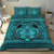 Hawaiian Madame Pele Plumeria Polynesian Bedding Set Blue - Polynesian Pride