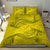 Hawaiian Map Kanaka Hammerhead Shark Polynesian Bedding Set Yellow - Polynesian Pride