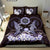 Polynesian Duvet Cover Set - Tahiti Bedding Set Shark Polynesia Compass Plumeria Purple - Polynesian Pride