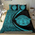 Hawaiian Madame Pele Plumeria Polynesian Bedding Set Circle Style Blue - Polynesian Pride