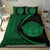 Hawaiian Madame Pele Plumeria Polynesian Bedding Set Circle Style Green - Polynesian Pride